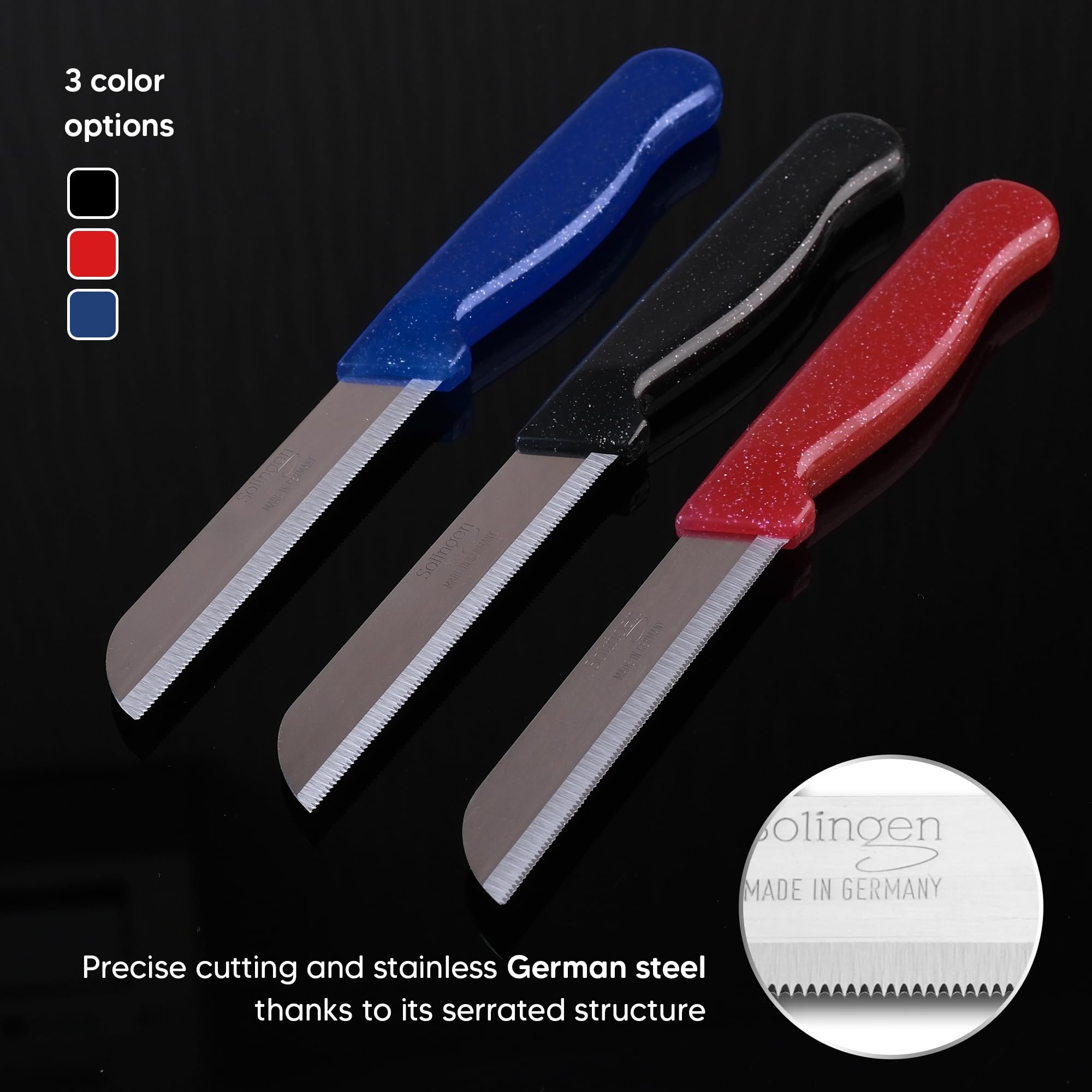 SCHNEIDEX compact paring knife in use for tomato and fruit prep.