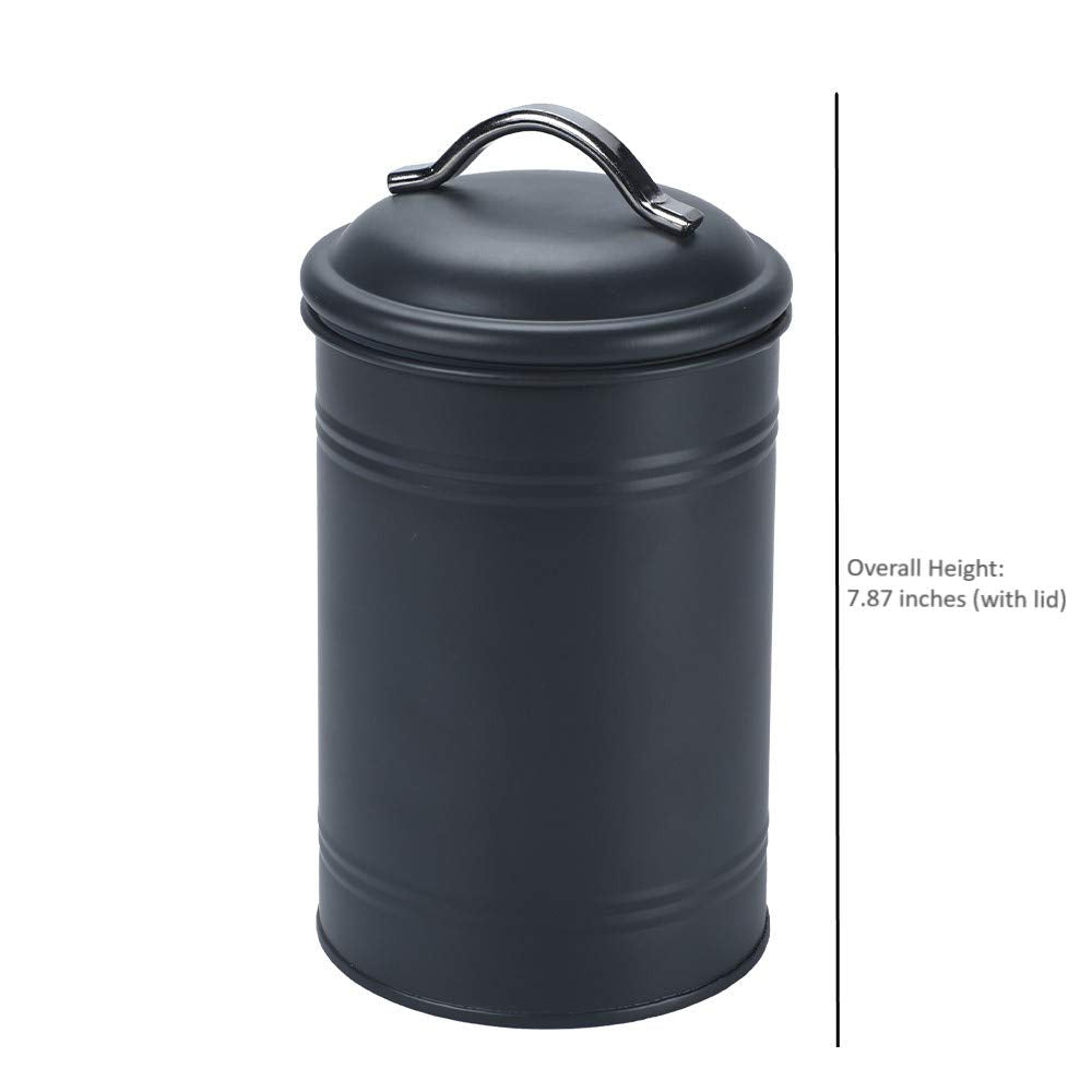 Schonee charcoal-gray metal body offers durable, stylish pantry storage.