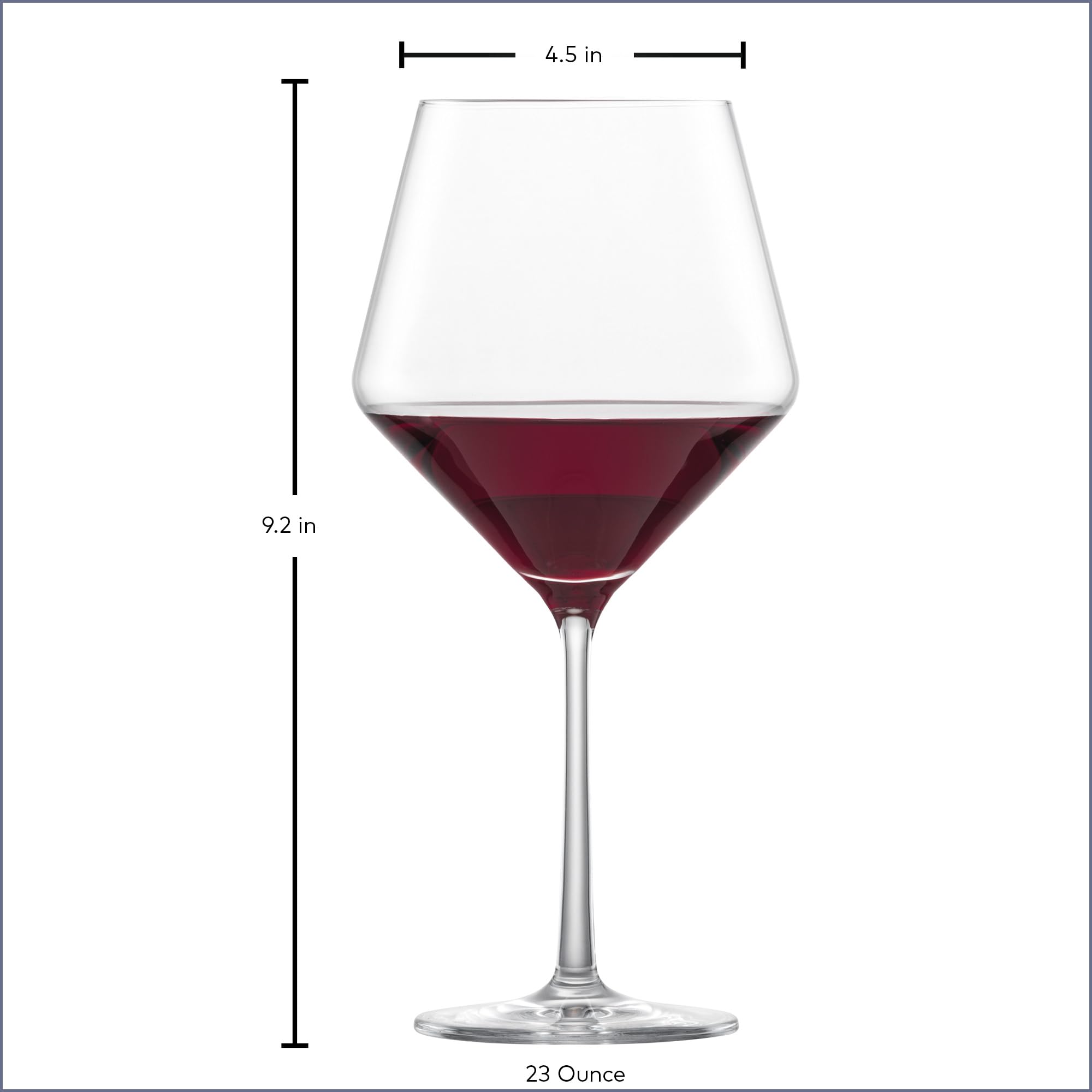 Schott Zwiesel Pure Burgundy glass set ready for celebrations.