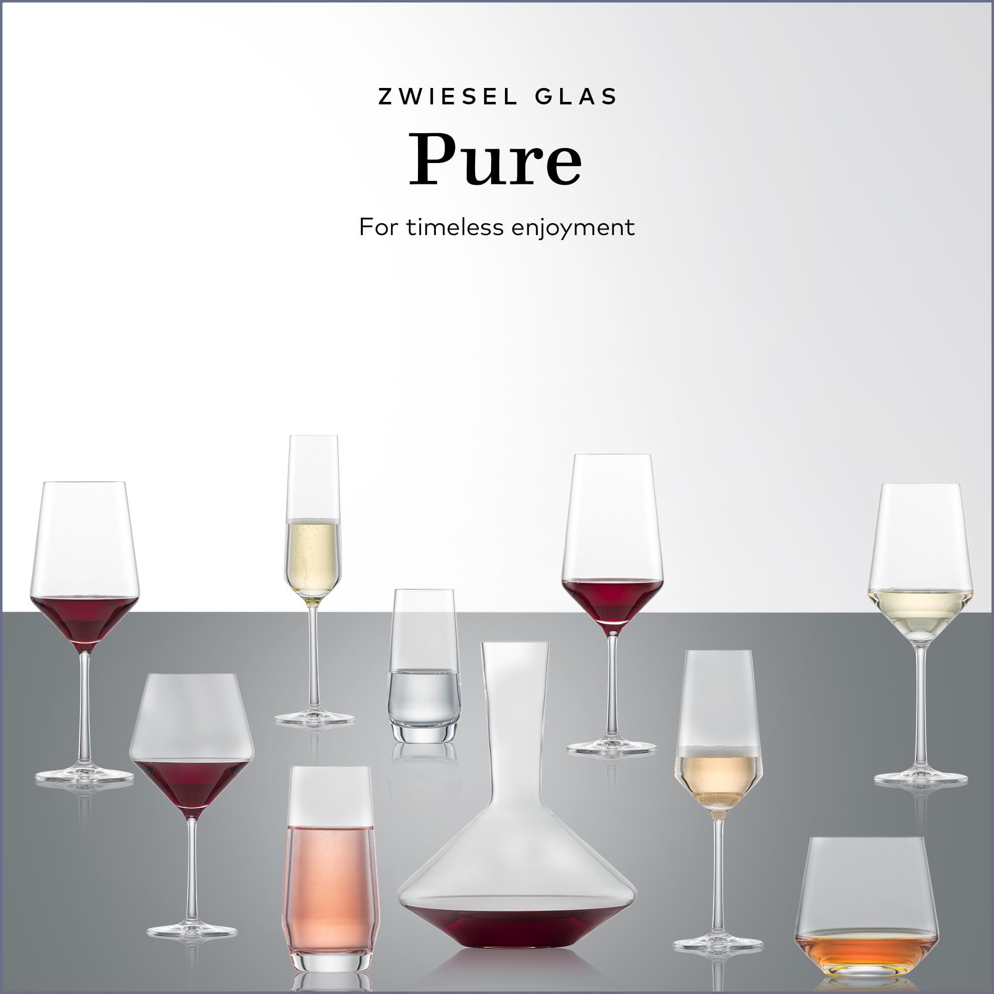 Schott Zwiesel Pure Sauvignon Blanc glass stands 9.1 inches tall for elegant presentation
