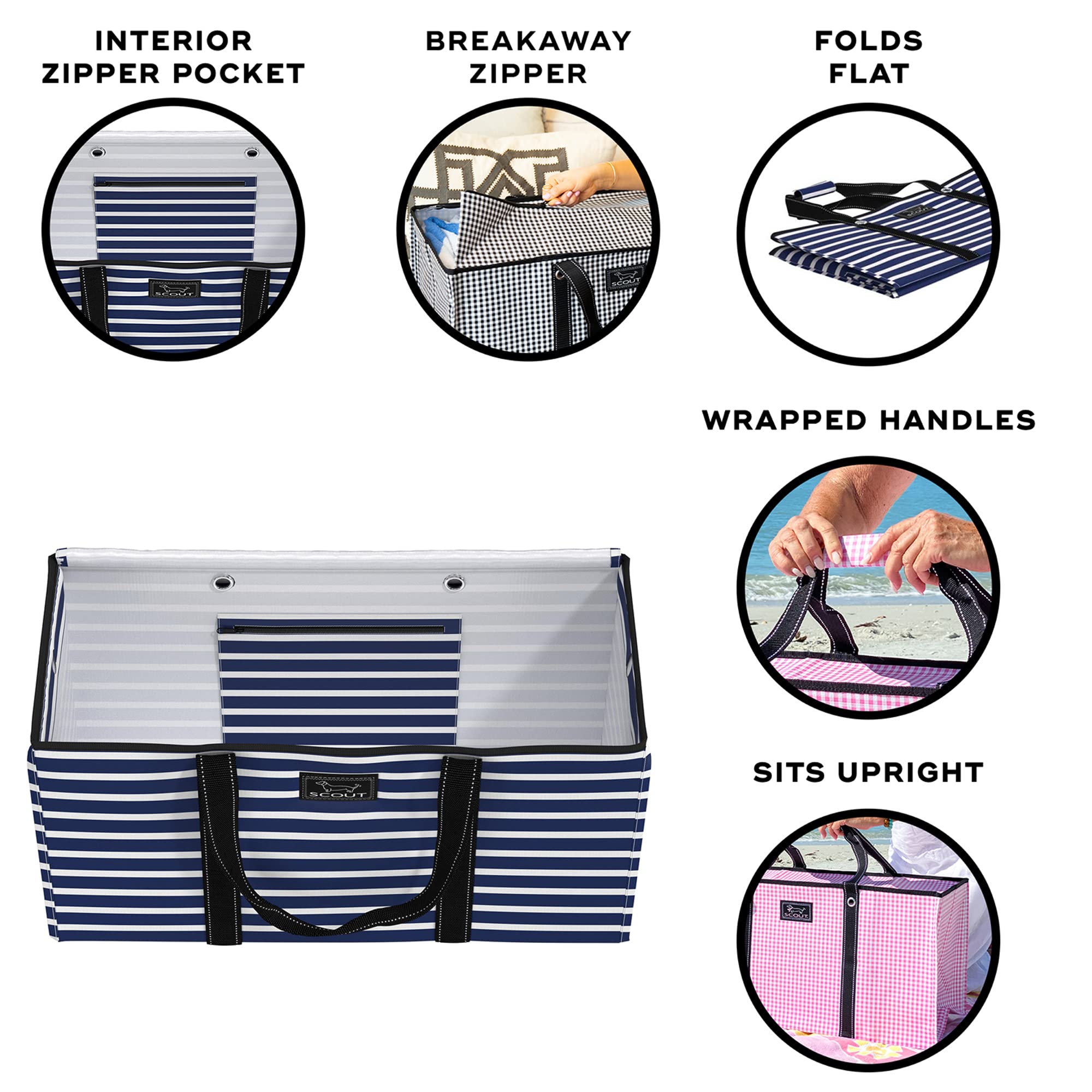 SCOUT Errand Boy collapsible design folded flat for easy travel storage.