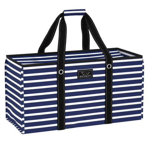 SCOUT Errand Boy open-top tote showing maximum capacity for groceries and gear.