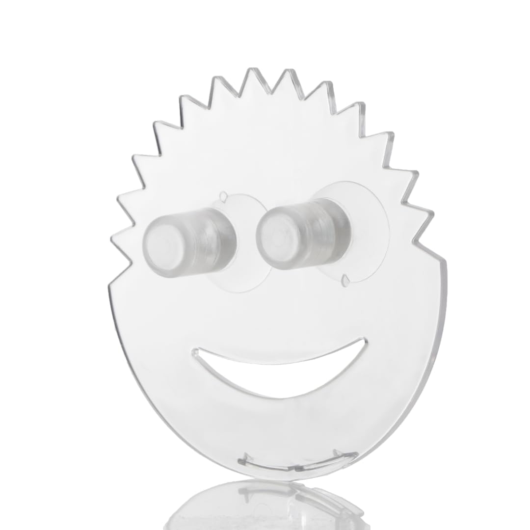 Scrub Daddy sponge landing area keeps the smiley sponge within reach when cleaning.