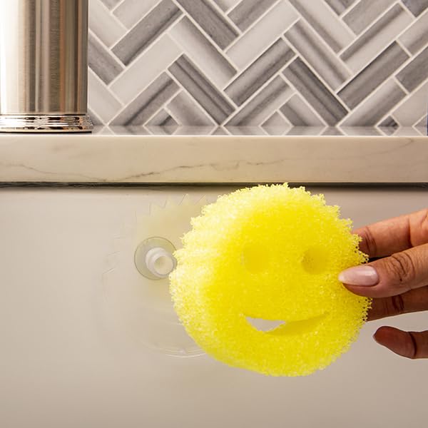 Scrub Daddy two-pack organizer fits kitchen and bathroom spaces, saving counter space.