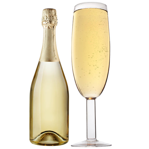Festive ambiance with authentic champagne experience in a premium glass.