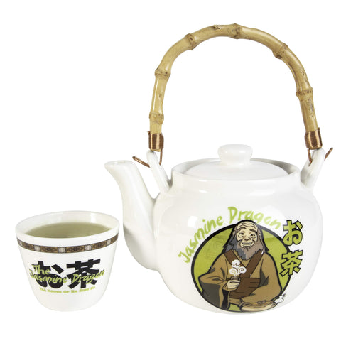 SCS Direct Uncle Iroh tea set teapot with bamboo handle for jasmine tea moments
