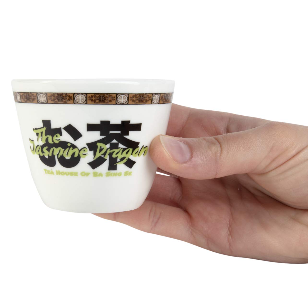 Jasmine Dragon logo cup for elegant Avatar themed tea moments