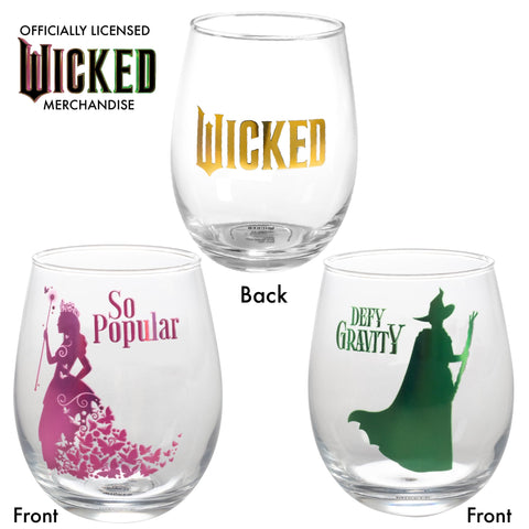 SCS Direct Wicked stemless wine glasses back logo shine