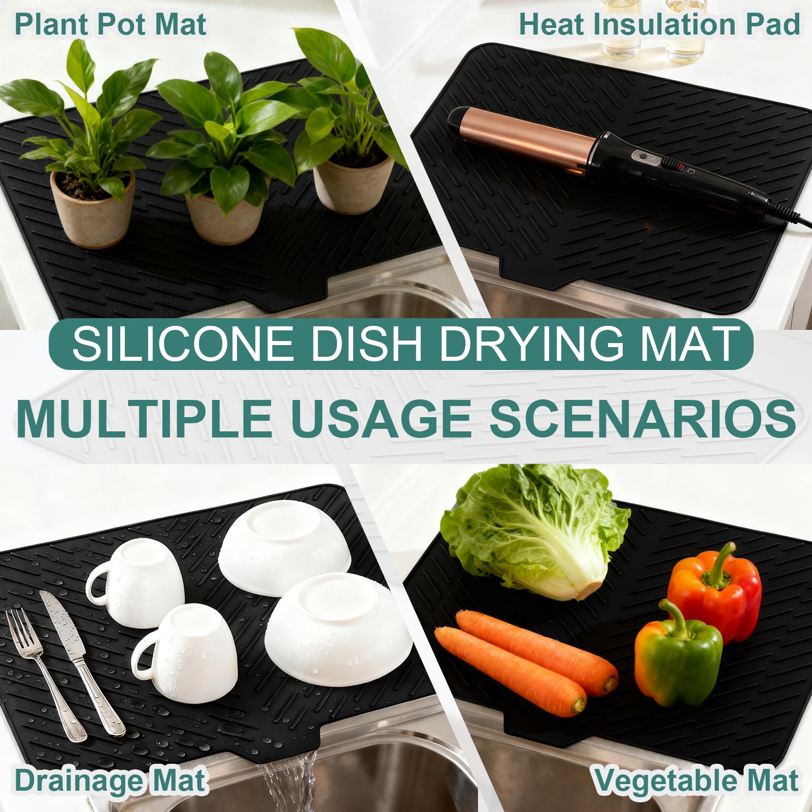 SCYFREID easy-to-clean mat folds or rolls for compact storage