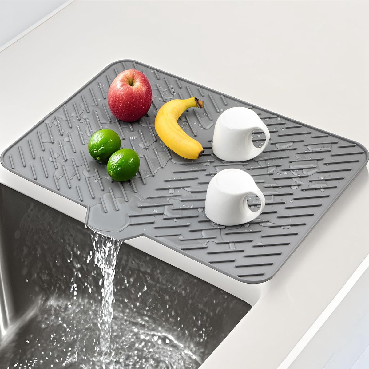 SCYFREID silicone drying mat 23x17, top view shows air drying space.