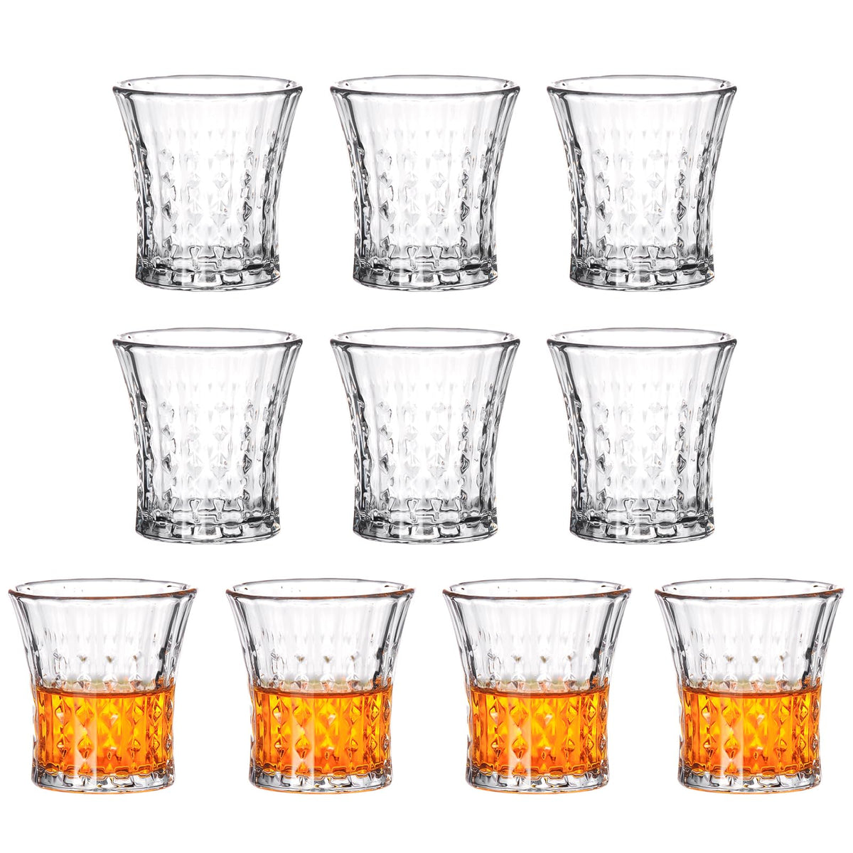 Sdatook 2oz fancy shot glass design close-up with a sparkling finish for elegant gatherings