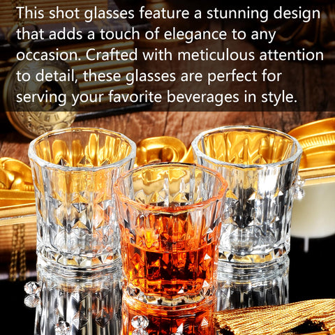 Sdatook cordial shot glasses clear glass shine for stylish liqueur tastings