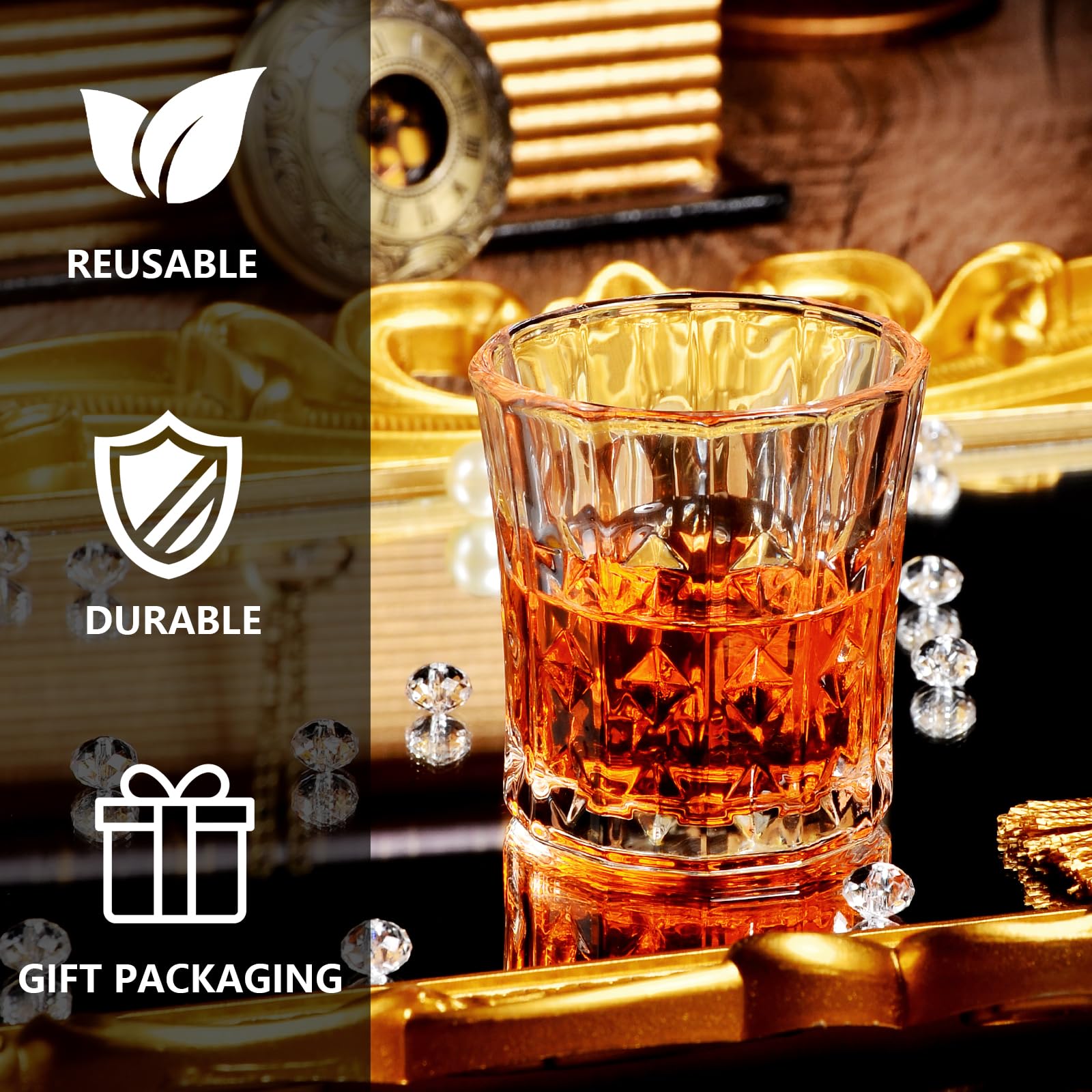 Sdatook set of 10 shot glasses in an elegant box for gifts and party favors