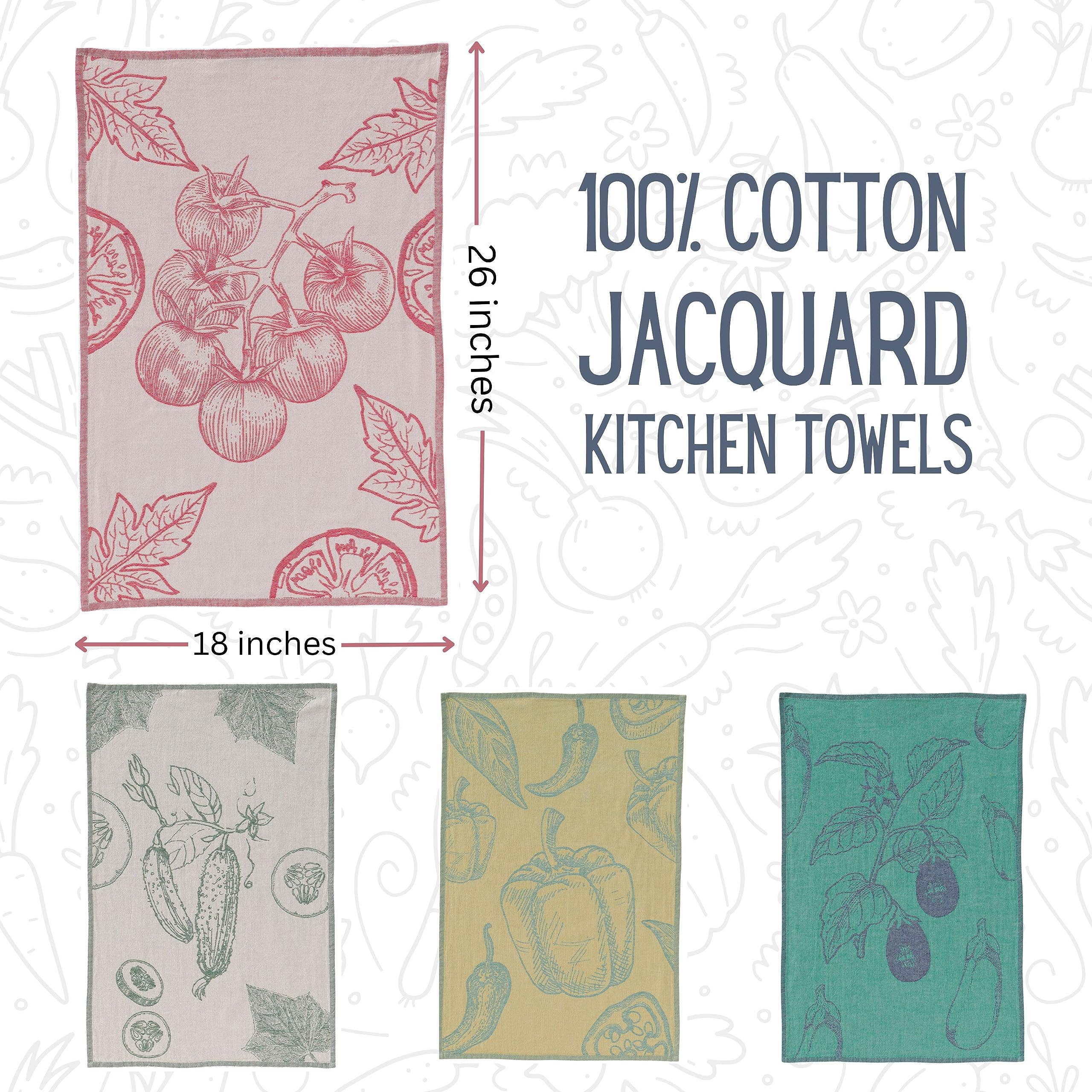 Sea Me At Home garden-vegetables design towels provide soft, reliable drying daily.