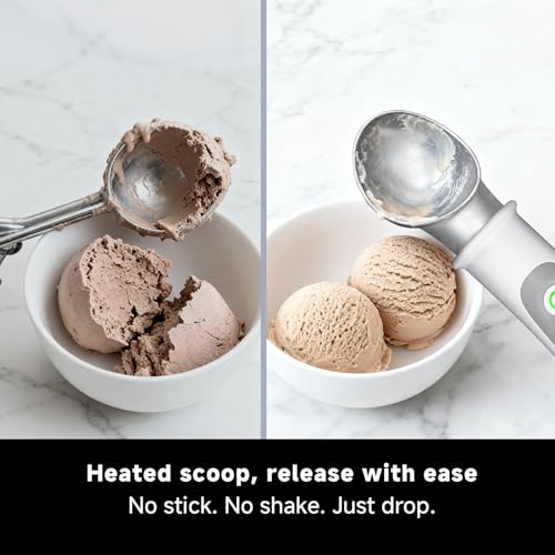 SEAINGO heated non-stick scoop head gliding through ice cream