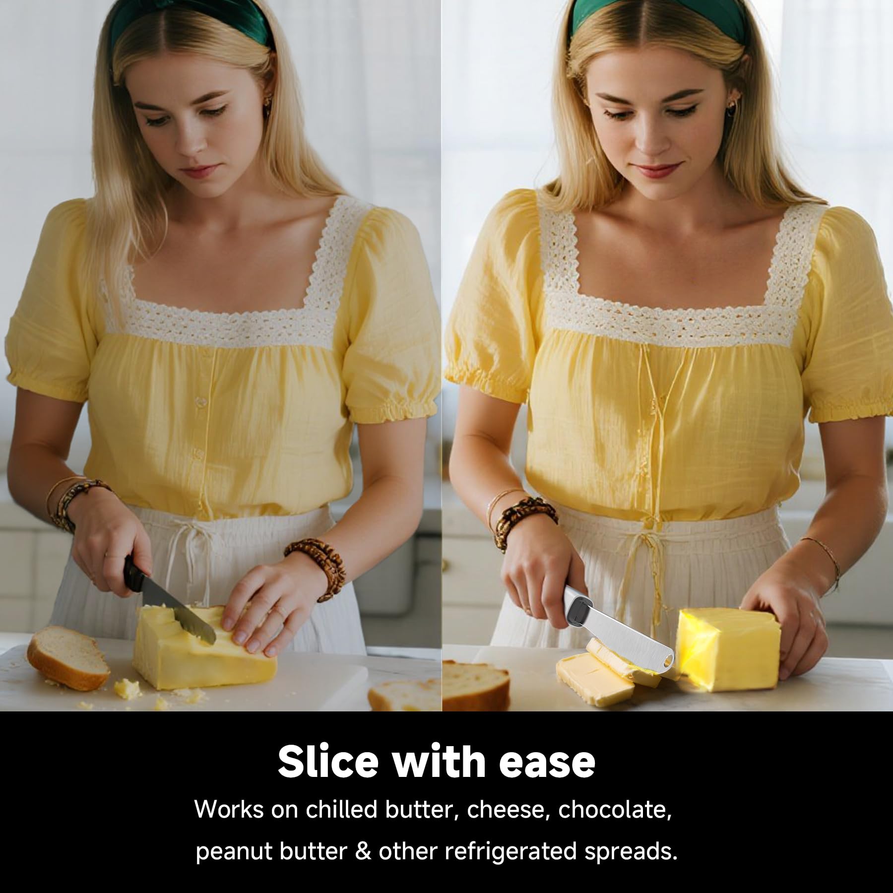 SEAINGO 4-in-1 tool for spread, slice, ribbon, curl on bread