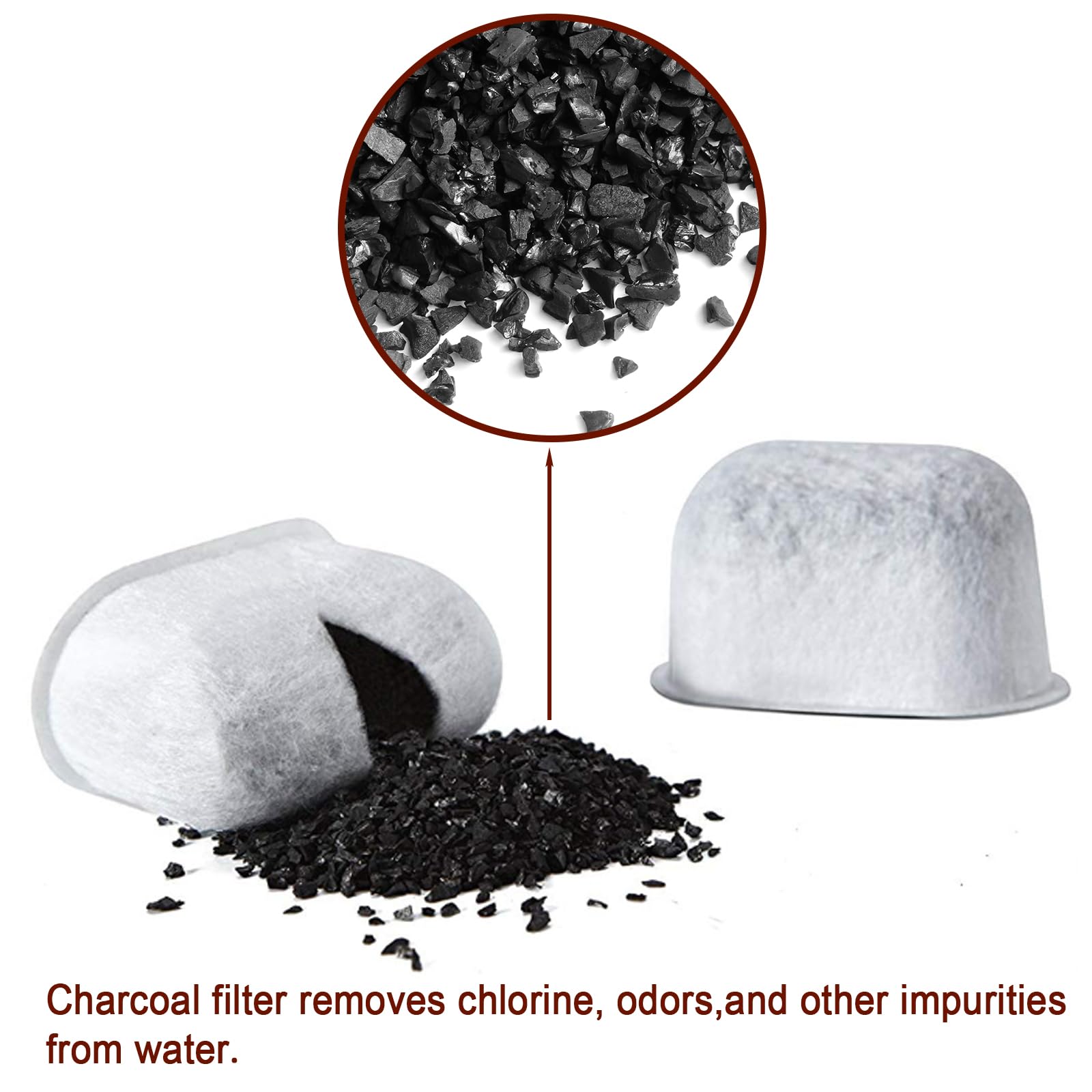 Seamaka activated-carbon filter for Breville espresso machines reduces impurities for purer water.