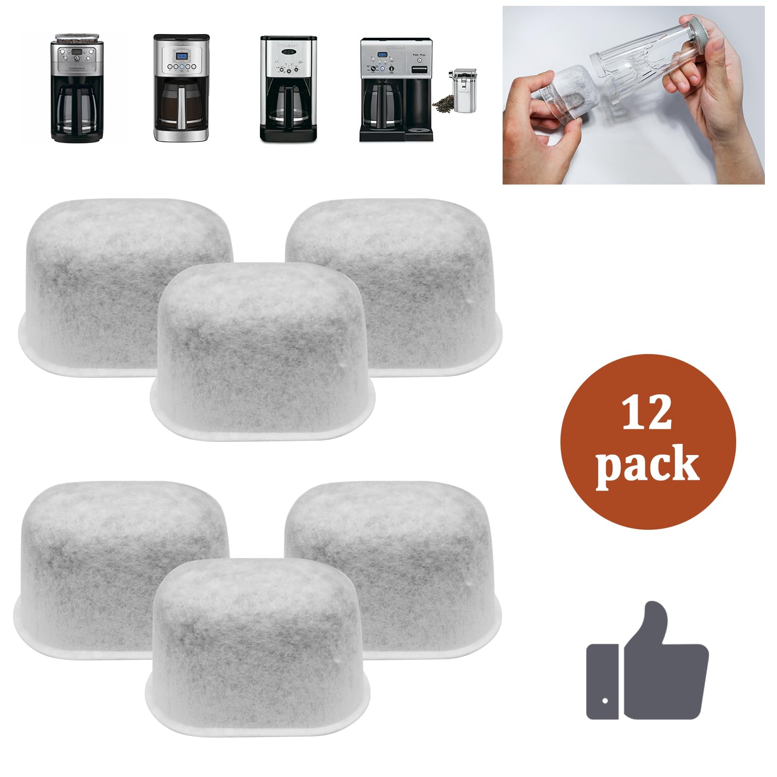 Seamaka charcoal filter pack for Breville use improves aroma and clarity.
