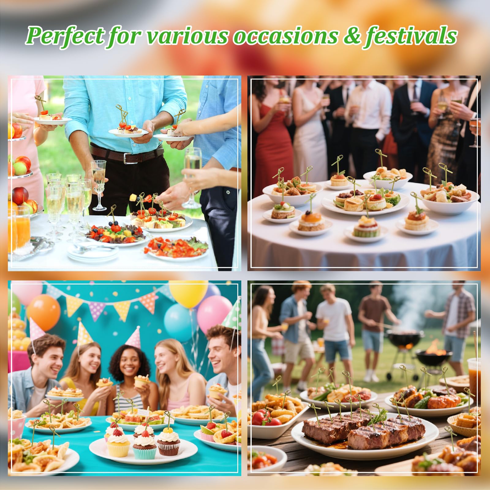 SEANSDA fruit and dessert picks add finishing flair to parties