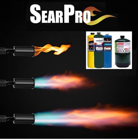 SearPro torch paired with grill accessories for BBQ versatility.