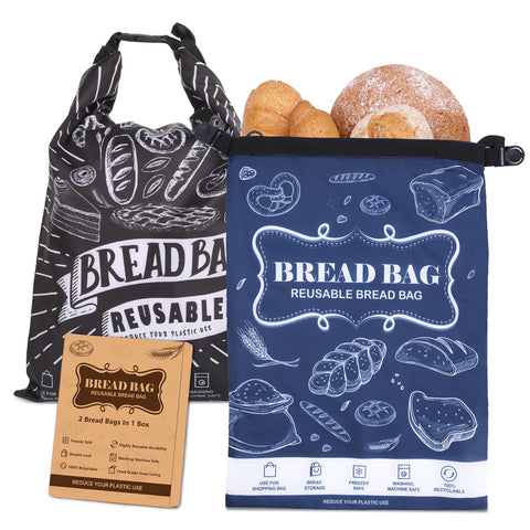 Seaury Kareen bread bag 2-pack keeps large loaves fresh and ready.