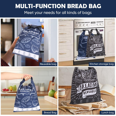 Seaury Kareen 17x12 inch bag fits bagels, rolls, and loaves.