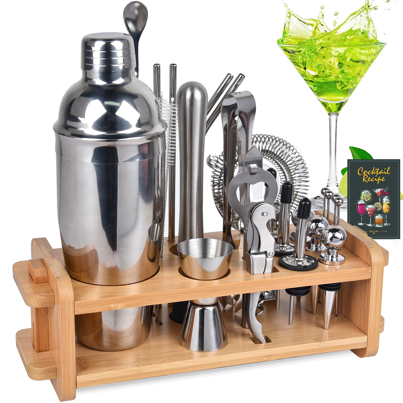 Secilla 30pc mixology kit with shaker for professional-style cocktails at home