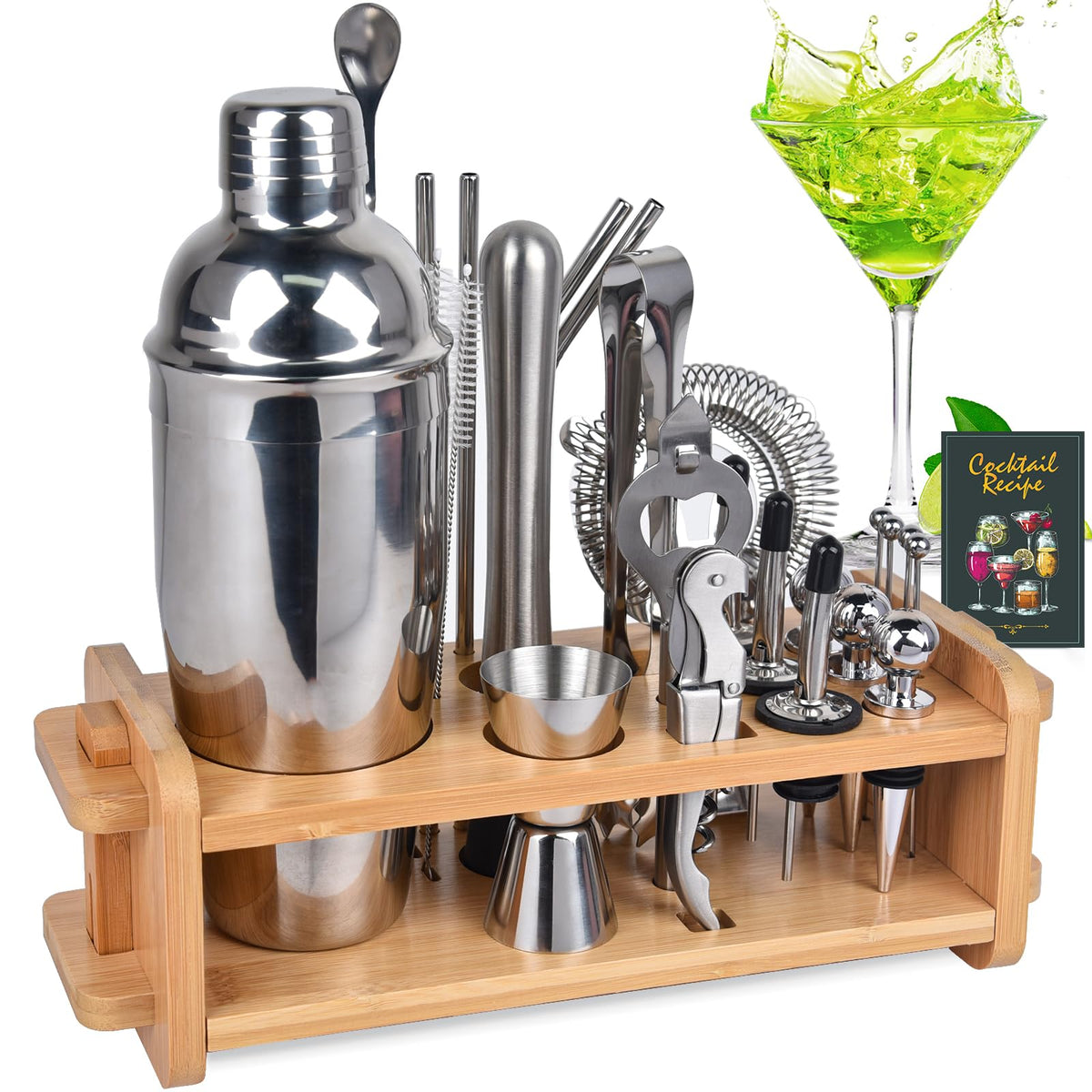 Secilla 30pc mixology kit with shaker for professional-style cocktails at home