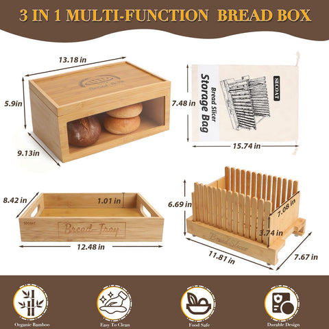 SECOAT adjustable slicing guide ensures consistent bread thickness every time.