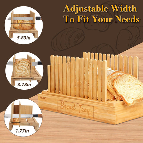 SECOAT wooden tray doubles as an elegant bread display during serving.