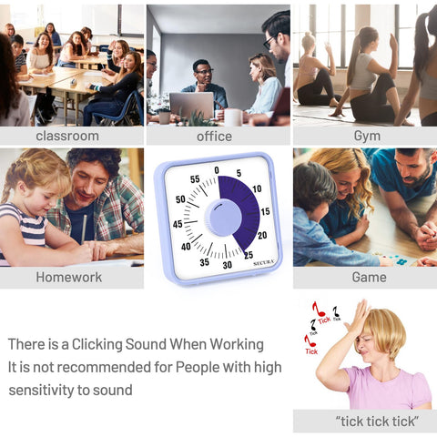 Secura timer wall-mount ready for flexible placement in violet