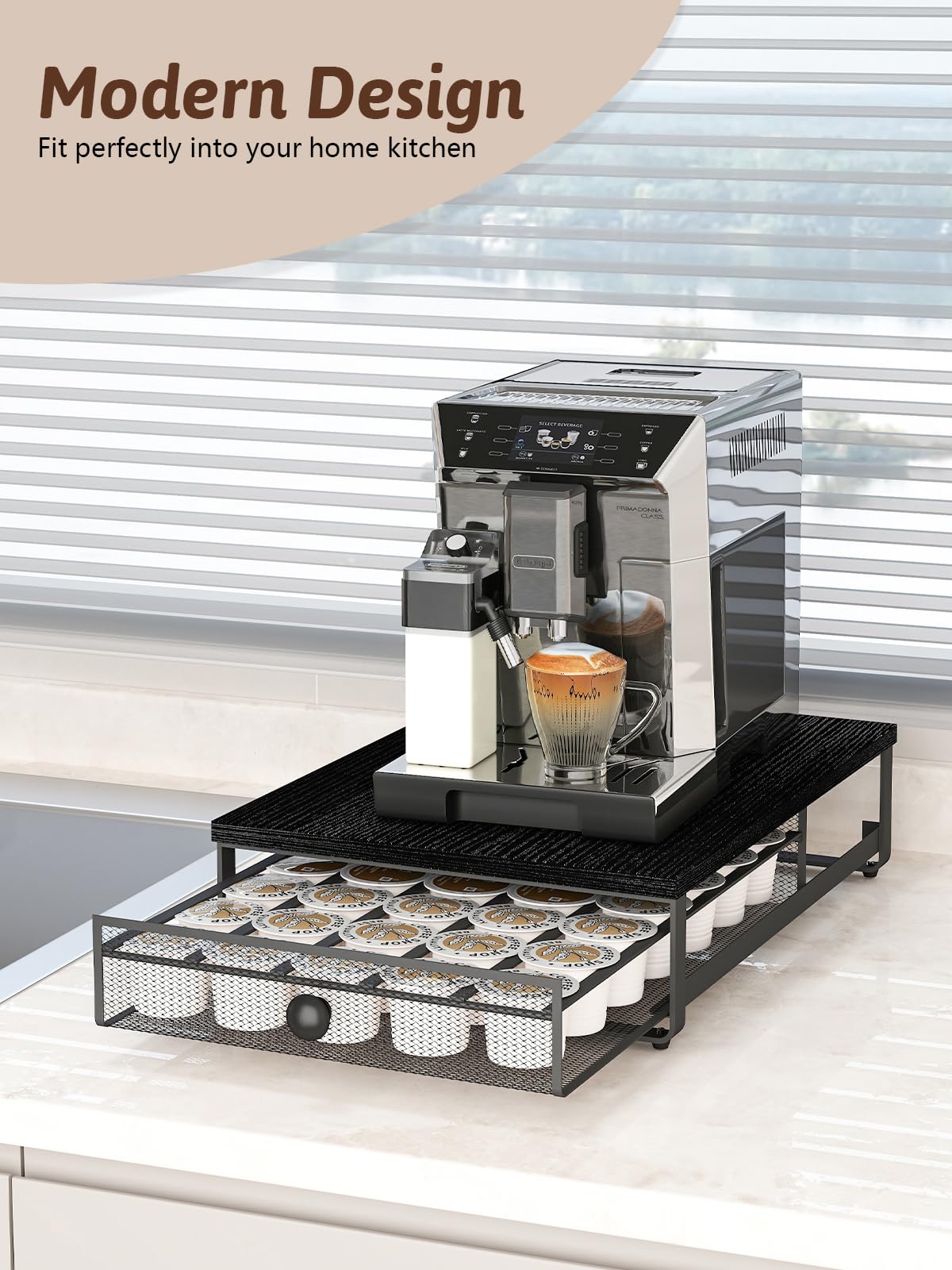 Sedegn adjustable feet stabilize the unit on any counter