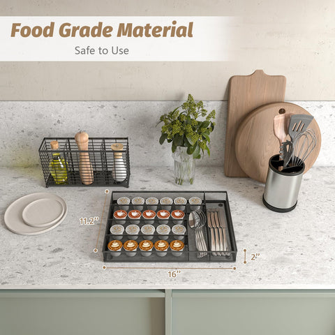 Sedegn organizer holds measuring spoons and small tools for versatile storage