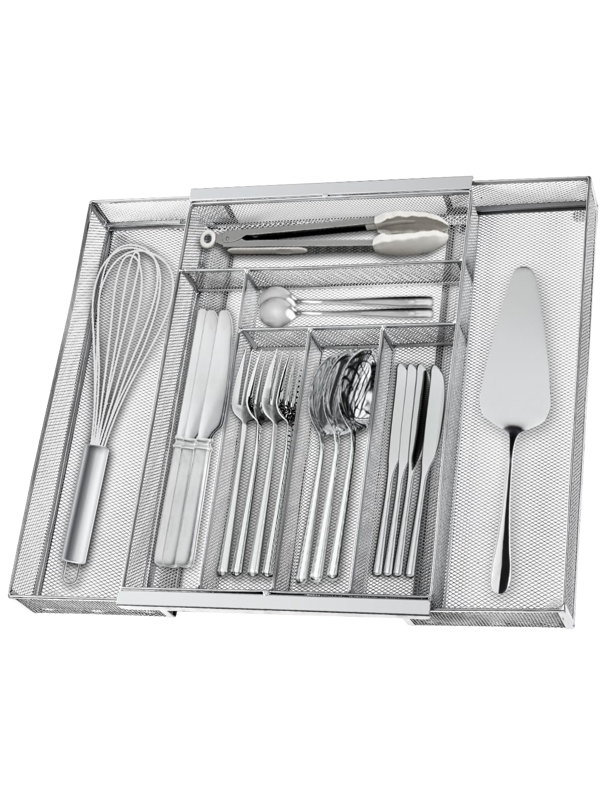 Sedegn silverware organizer with mesh keeps utensils visible and air-dried.