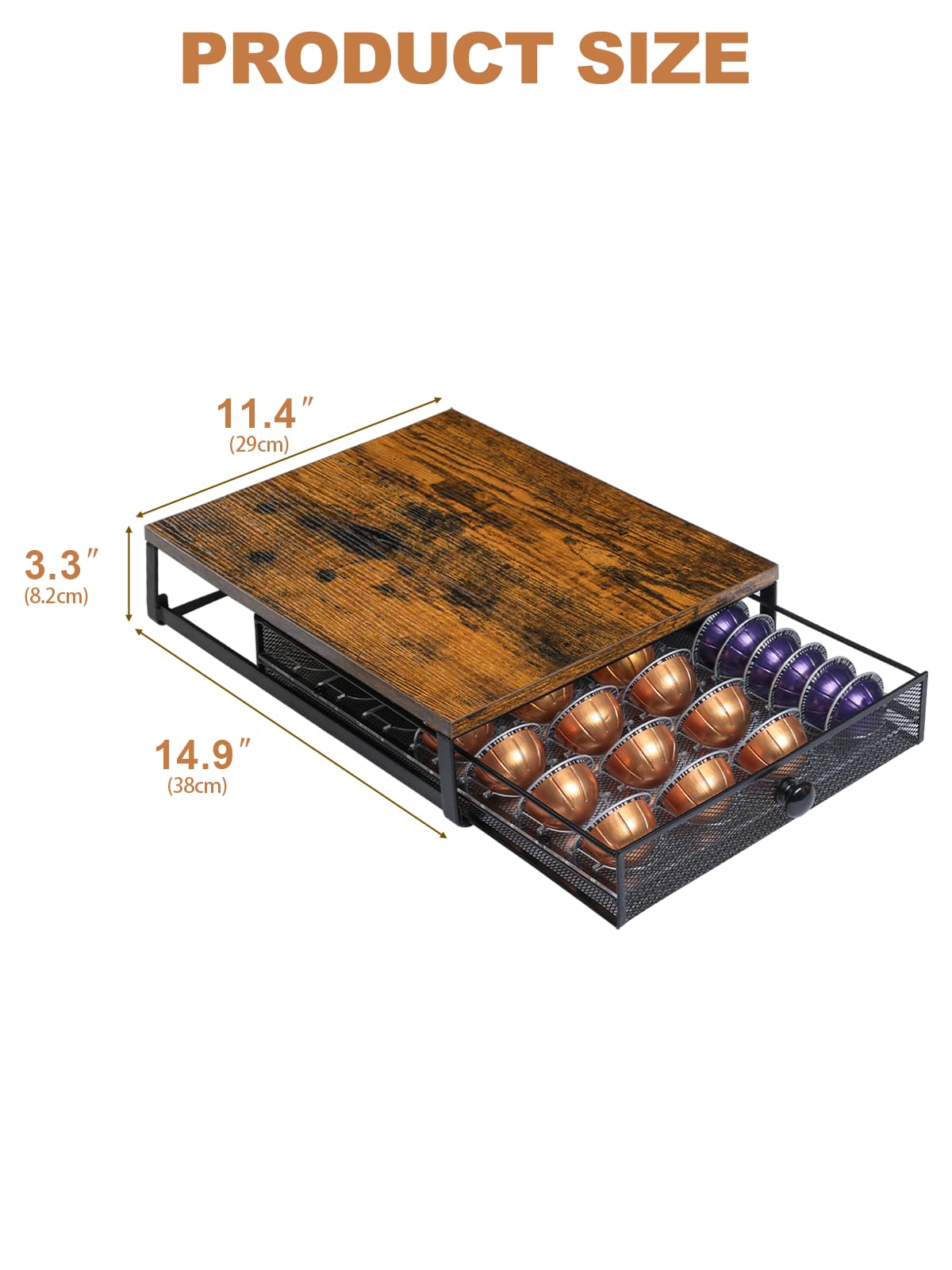 Sedegn Vertuo pod drawer with large pods ready for use