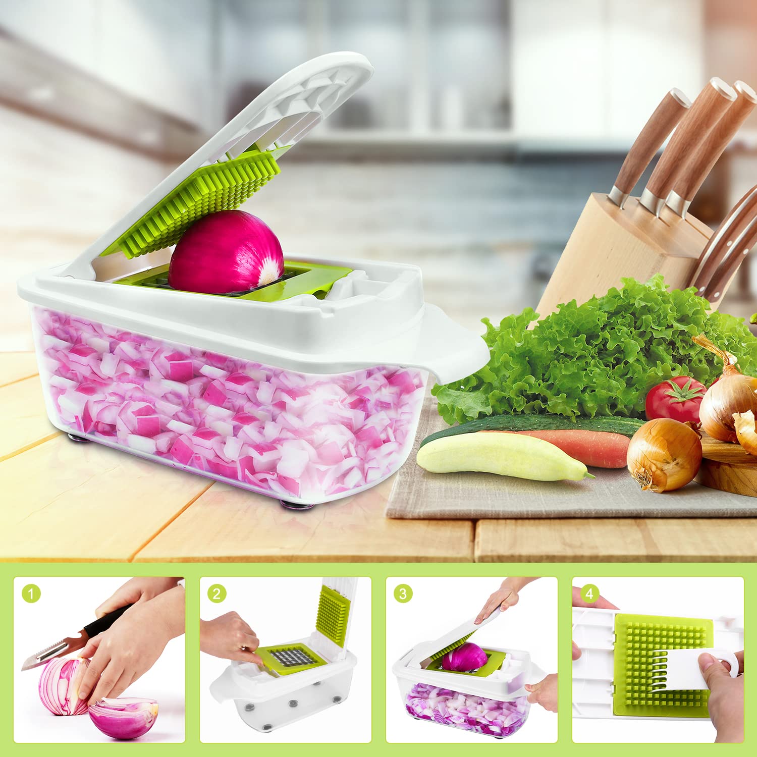Sedhoom Direct onion dicer in action for fast prep