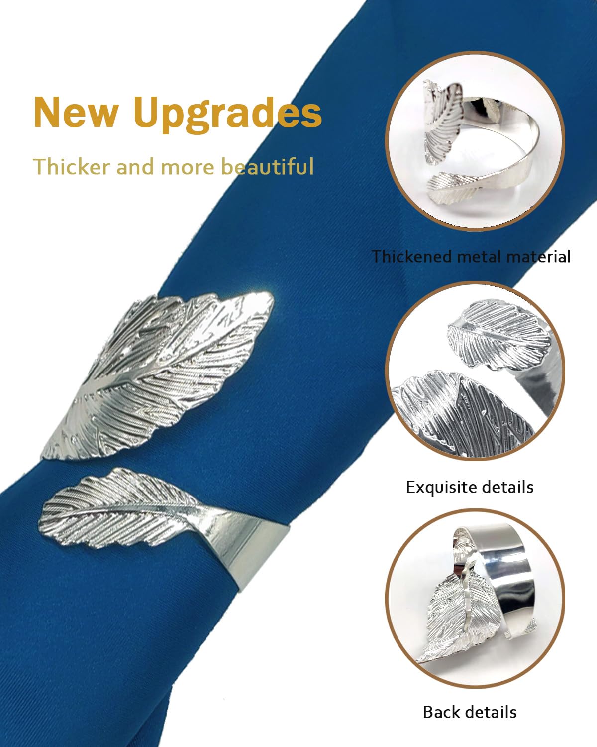 12-piece SEEBRIDER napkin rings dining set on a table