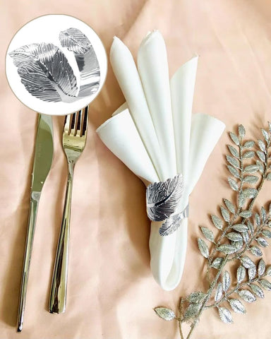 SEEBRIDER napkin rings placed on a table setting for emphasis