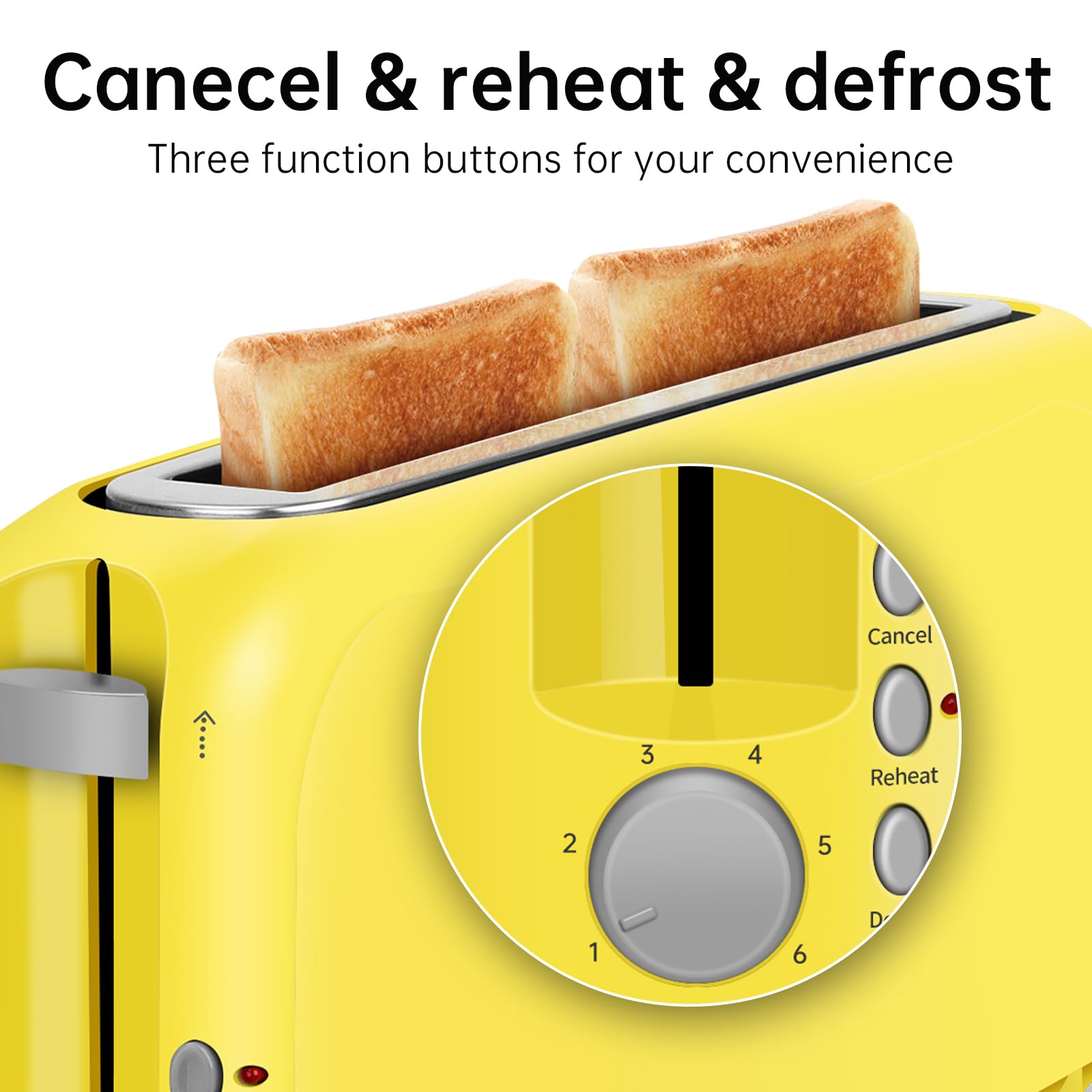 SEEDEEM yellow cancel reheal defrost buttons shown for everyday convenience