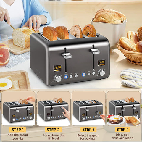 SEEDEEM dual independent control lets you toast different settings simultaneously.