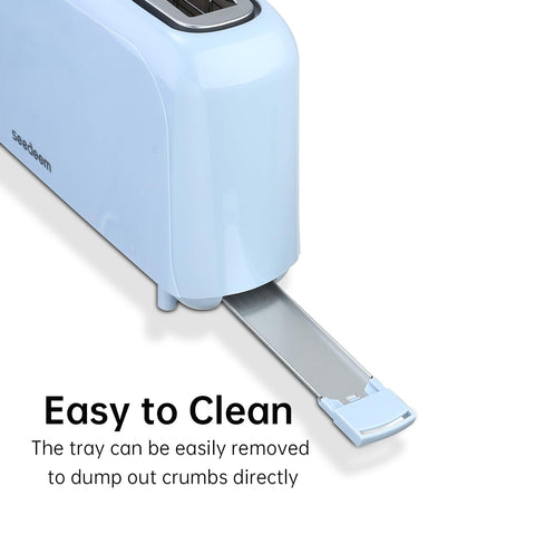 SEEDEEM smooth lever lowers bread for effortless loading and popping.