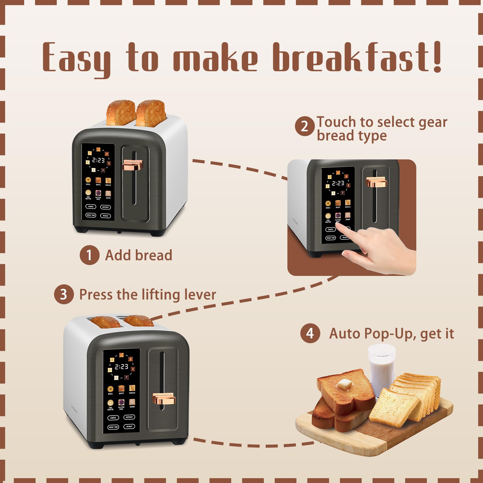 SEEDEEM 1350W performance delivers faster toasting.