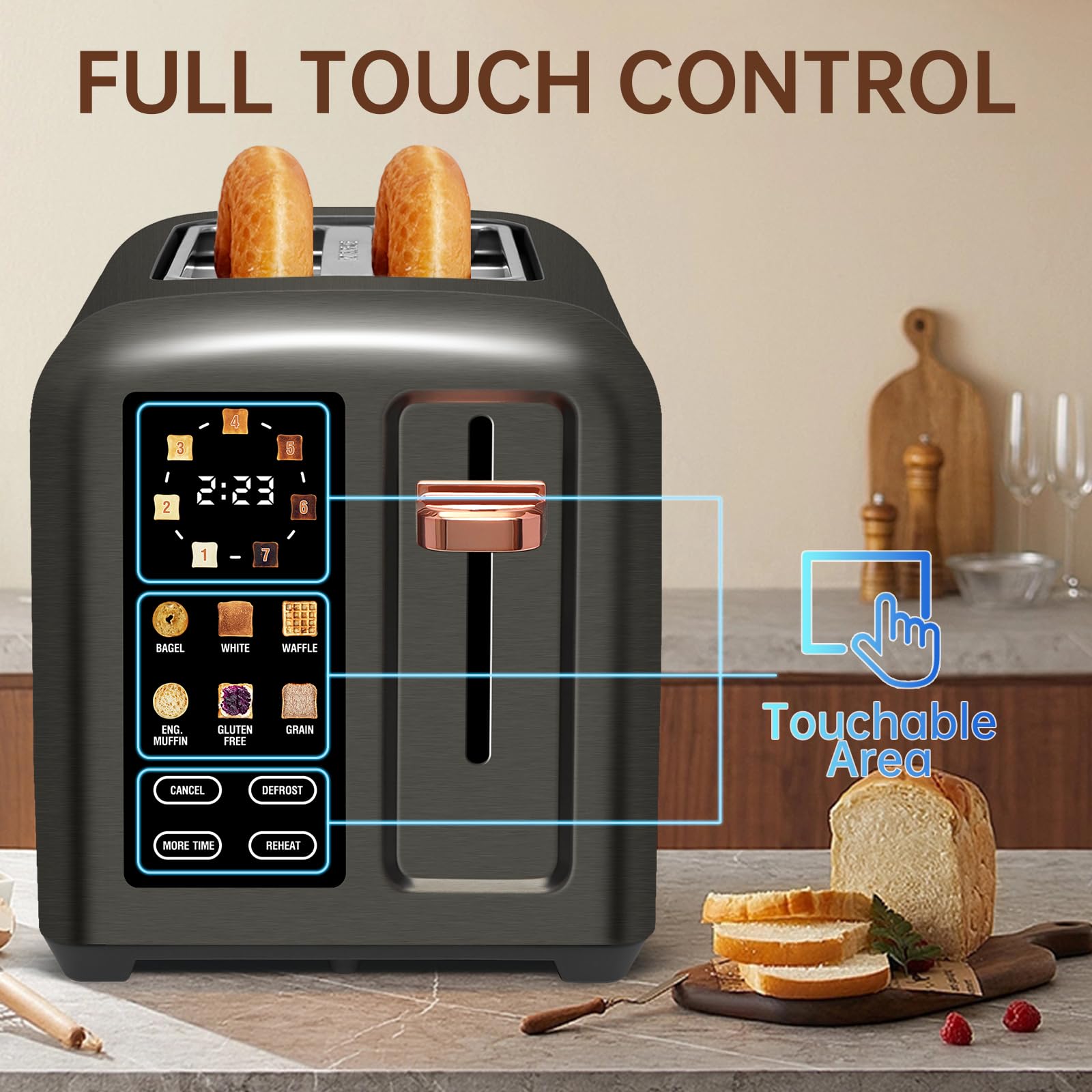 SEEDEEM 1350W toaster delivers fast, even browning across slices