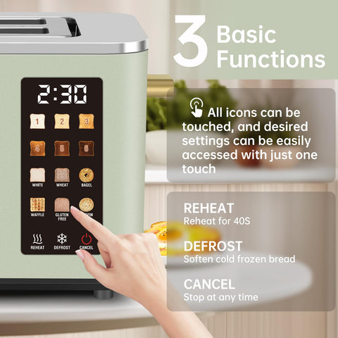 Seedeem Toaster display shows 6 shade settings for customization