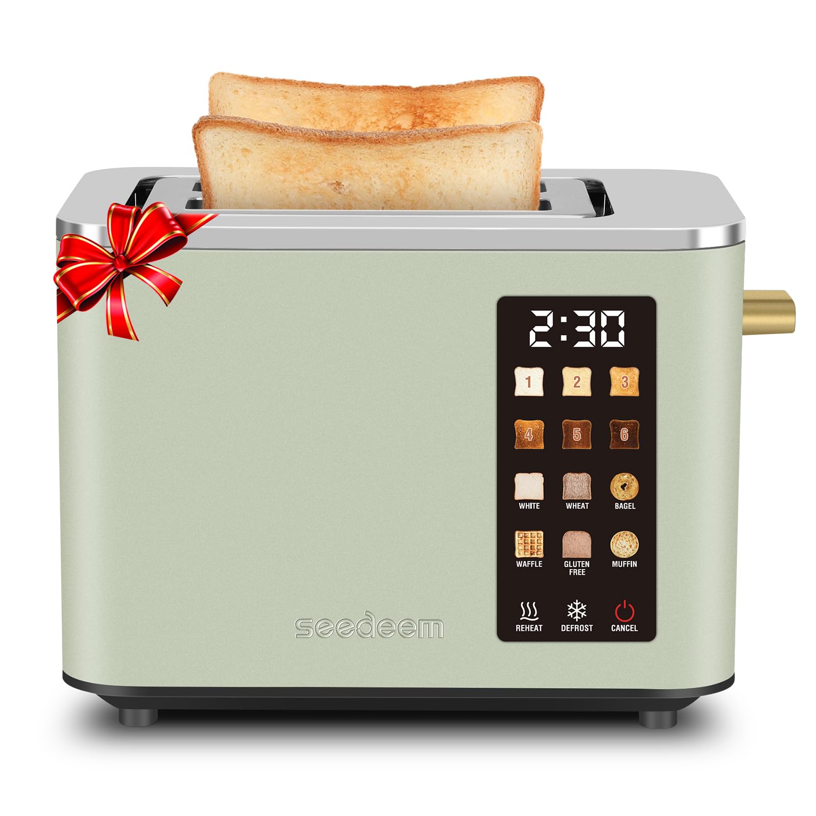 Seedeem Toaster 2 Slice with touch control screen for precise browning