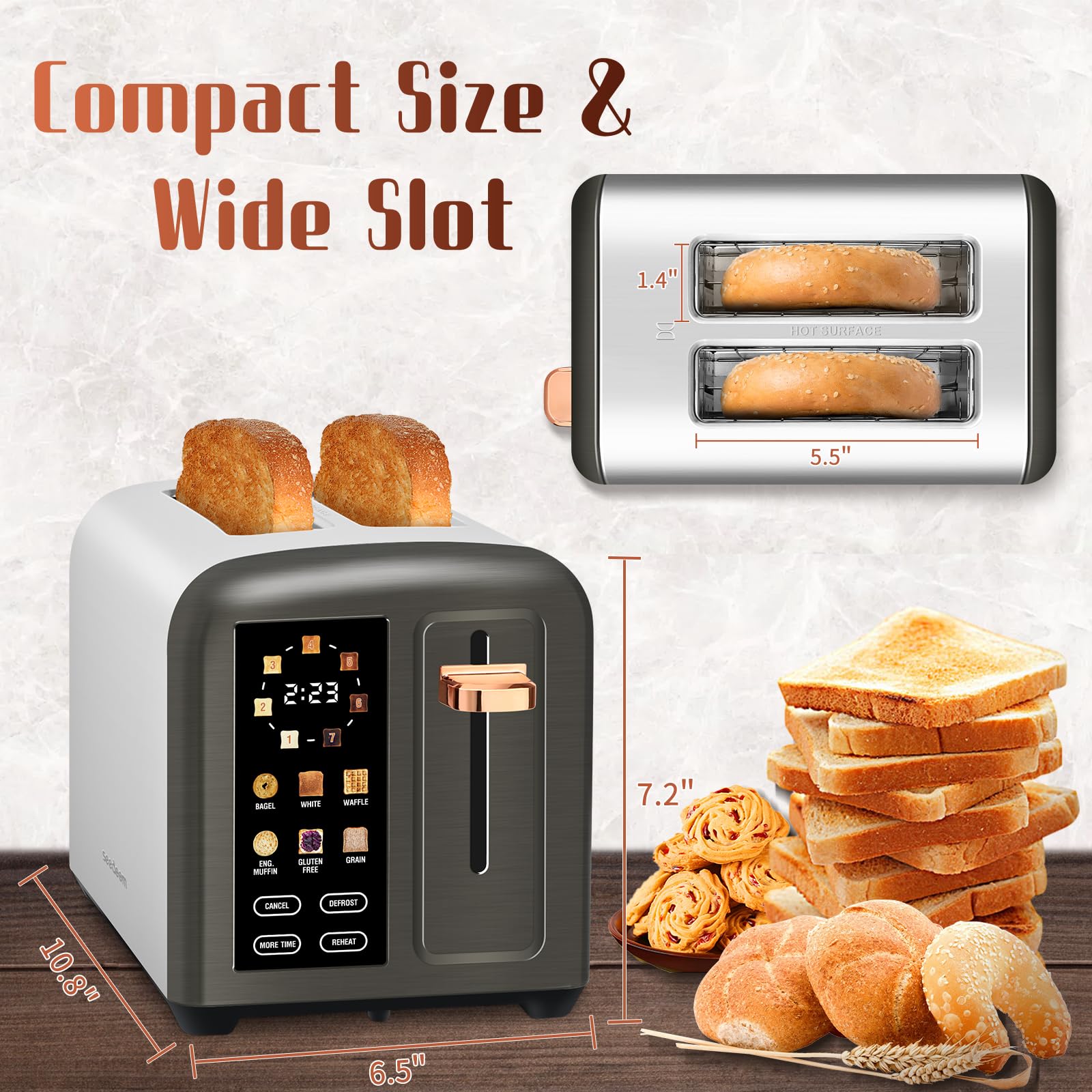 SEEDEEM defrost and reheat options for easy frozen bread.