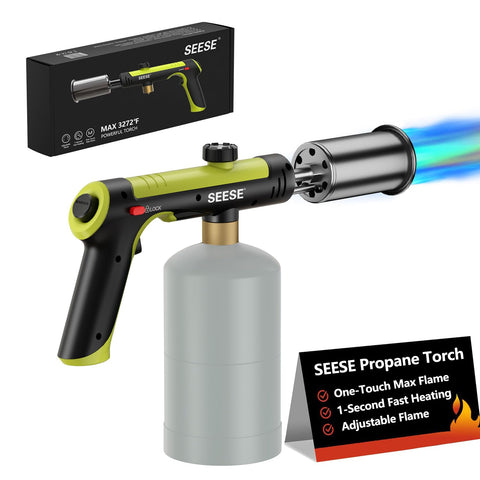 SEESE torch gun on kitchen counter with steady flame