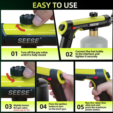 SEESE flame knob enables precise low to high heat control
