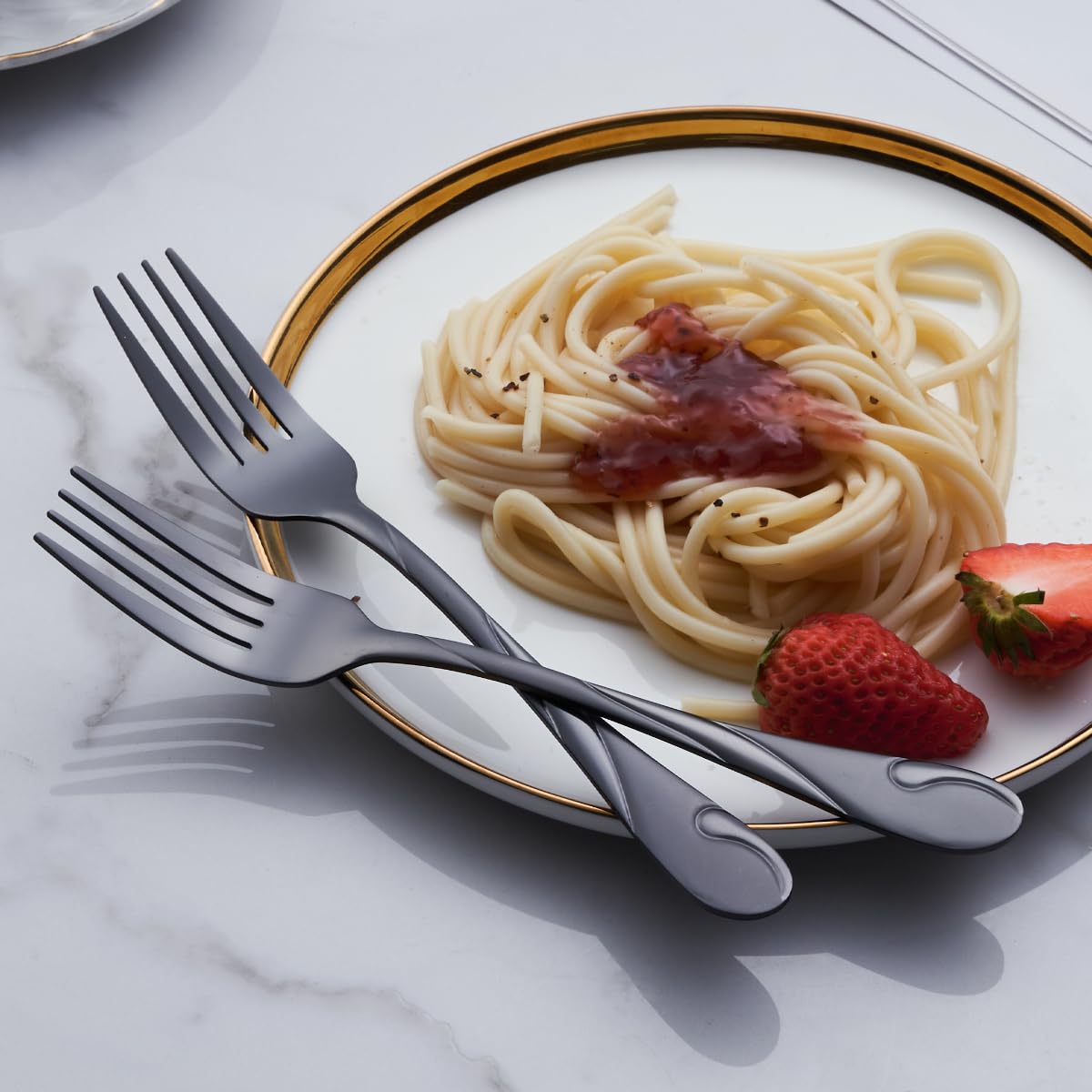 Seeshine Black Silverware Set dessert spoon for desserts and tea