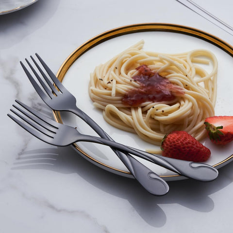 Seeshine Black Silverware Set dessert spoon for desserts and tea